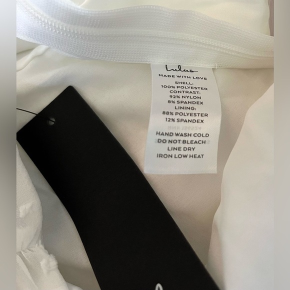 NWT Women’s LuLus Think Of Me Ivory Swiss Dot Ruched Body Suit; Size L - Picture 5 of 14